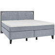 BOXSPRINGBETT 160/200 cm  in Grau  - Schwarz/Grau, Design, Holz/Textil (160/200cm) - Hom`in