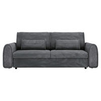 SCHLAFSOFA in Cord, Feincord Dunkelgrau  - Dunkelgrau/Schwarz, Konventionell, Kunststoff/Textil (240/83/116cm) - Carryhome