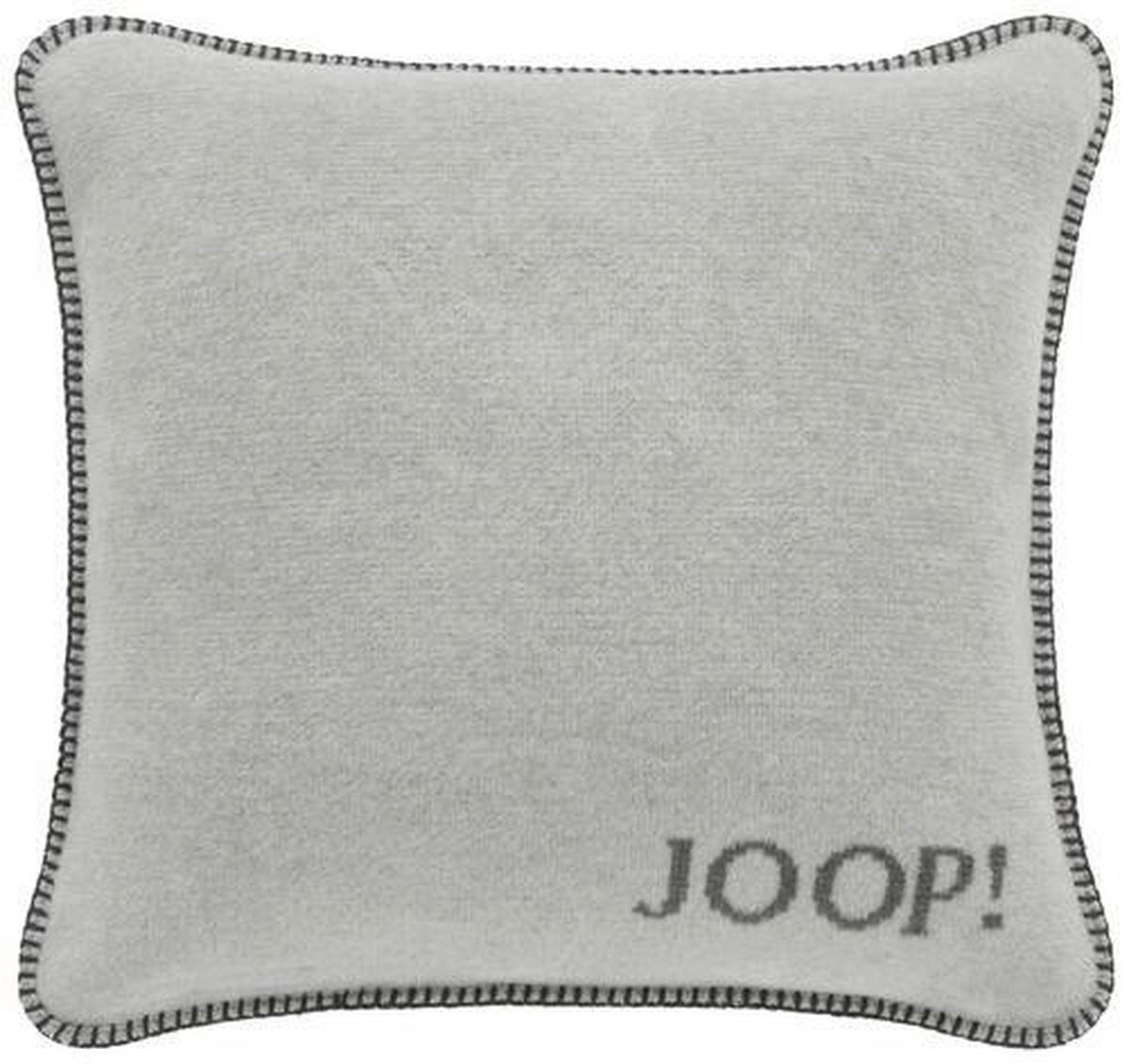 KISSENHÜLLE Uni Doubleface 50/50 cm  - Silberfarben/Graphitfarben, KONVENTIONELL, Textil (50/50cm) - Joop!