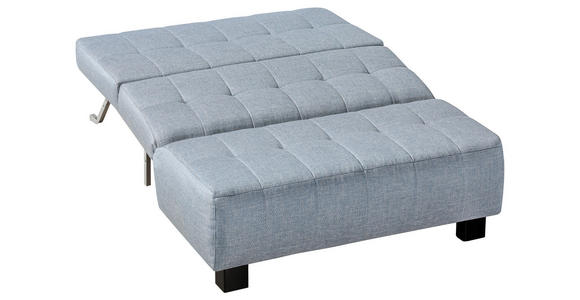 SCHLAFSOFA in Hellblau  - Schwarz/Hellblau, Design, Textil/Metall (125/92/102cm) - Novel