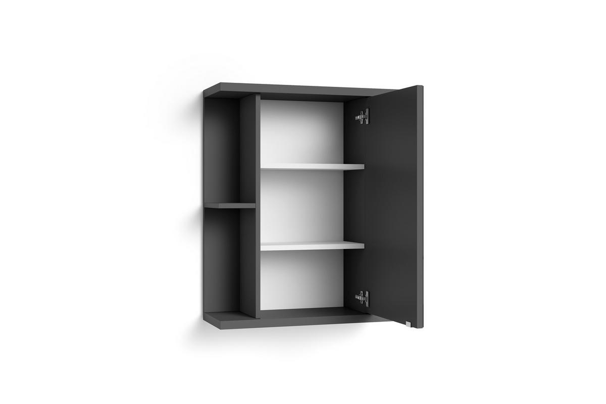 SPIEGELSCHRANK 60/70/25 cm  - Chromfarben/Anthrazit, MODERN, Glas/Holzwerkstoff (60/70/25cm) - MID.YOU