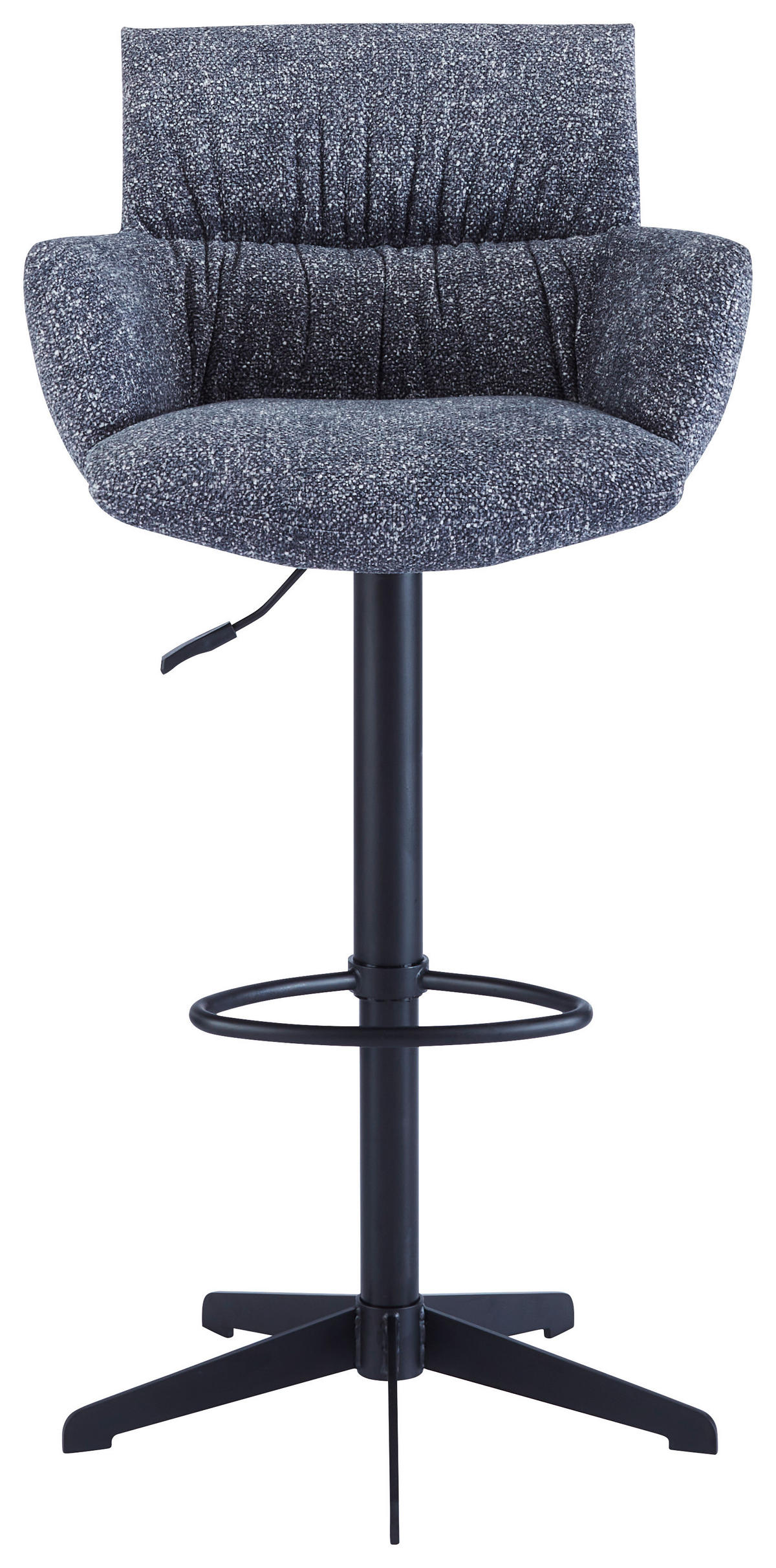 BARSKI STOL, antracit  - črna/antracit, Design, kovina/tekstil (58/88-112/58cm) - Dieter Knoll