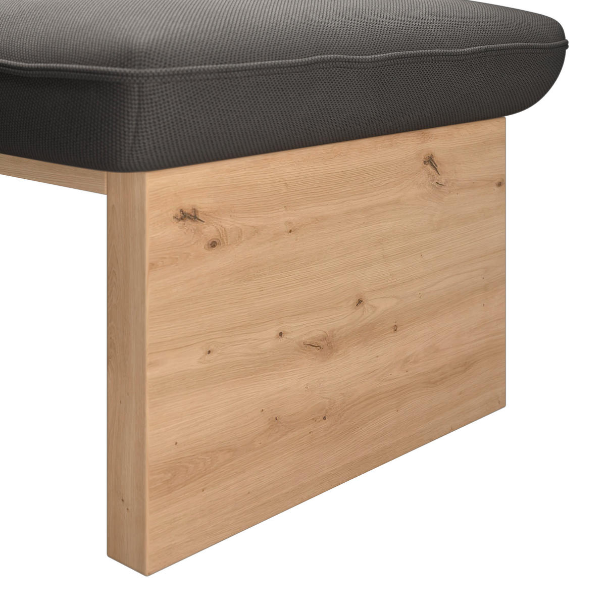 ECKBANK 170/192 cm Webstoff Anthrazit Eiche Sperrholz   - Eichefarben/Anthrazit, KONVENTIONELL, Holz/Textil (170/192cm) - Livetastic