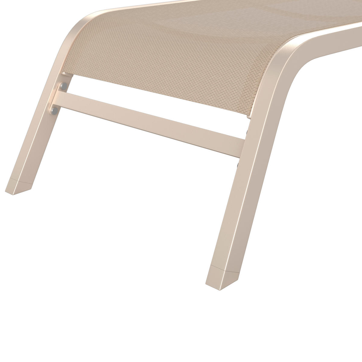 SONNENLIEGE 198/34/87/62 cm  - Creme, MODERN, Textil/Metall (198/34/87/62cm) - Ambia Garden