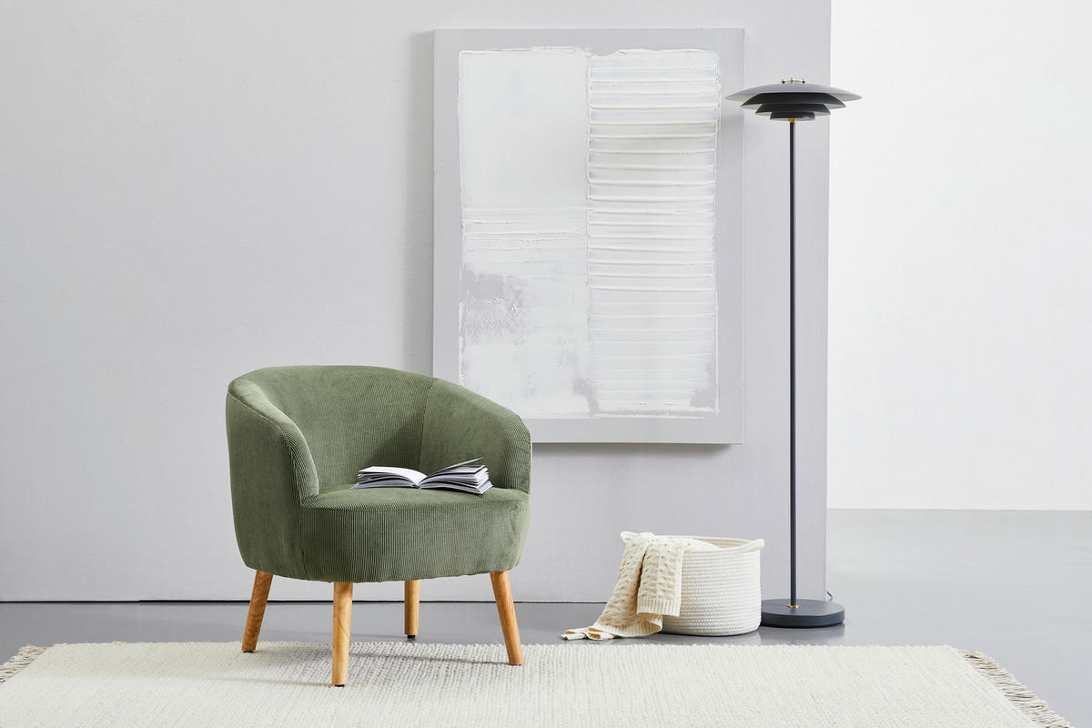 FOTOLIU COCKTAIL - verde/ecru, Design, lemn/textil (72/71/74cm) - MID.YOU