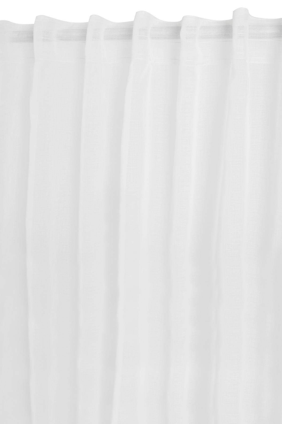 FERTIGVORHANG transparent  - Weiß, Basics, Textil (280/300cm)