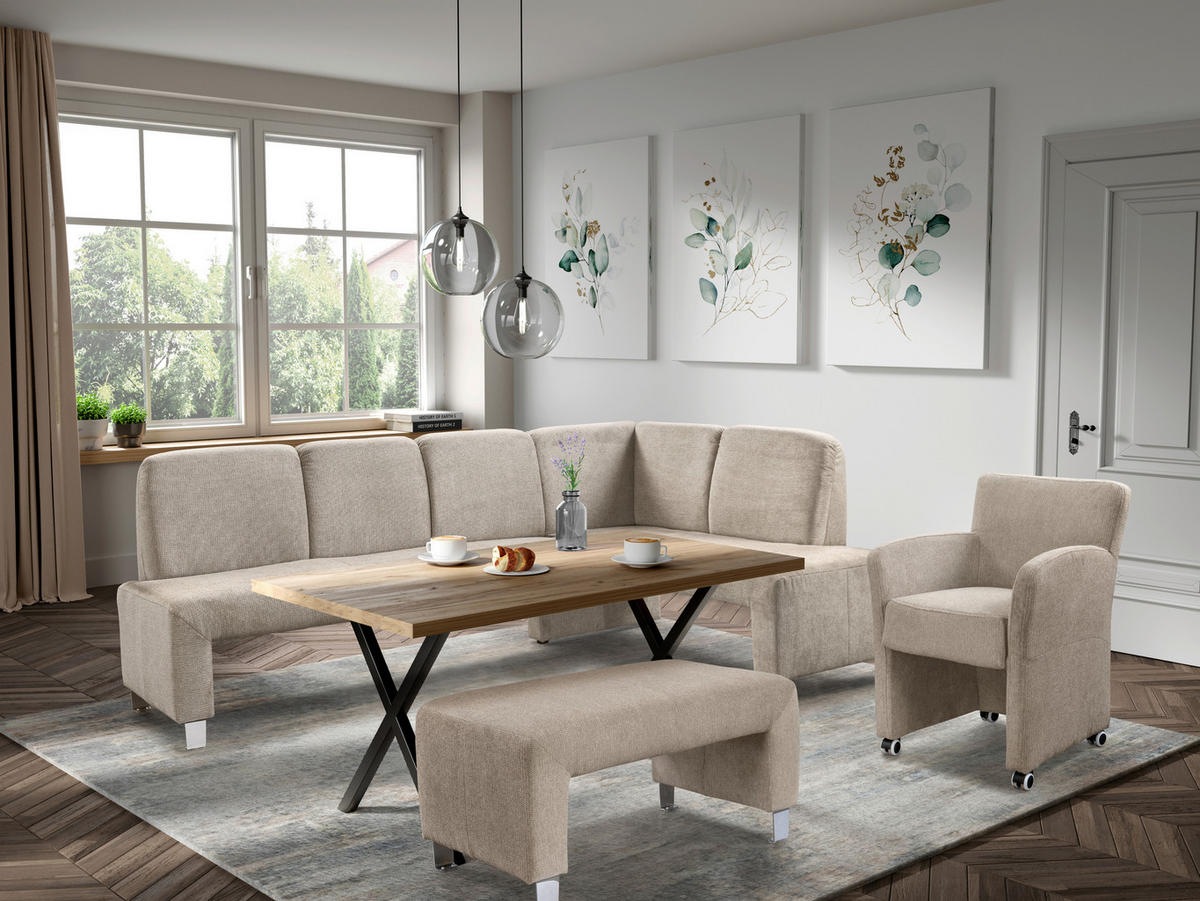 STOLICA S NASLONOM ZA RUKE  taupe  drvo, tekstil, drvni materijal      - taupe, Moderno, drvni materijal/drvo (65/85/66cm) - Livetastic