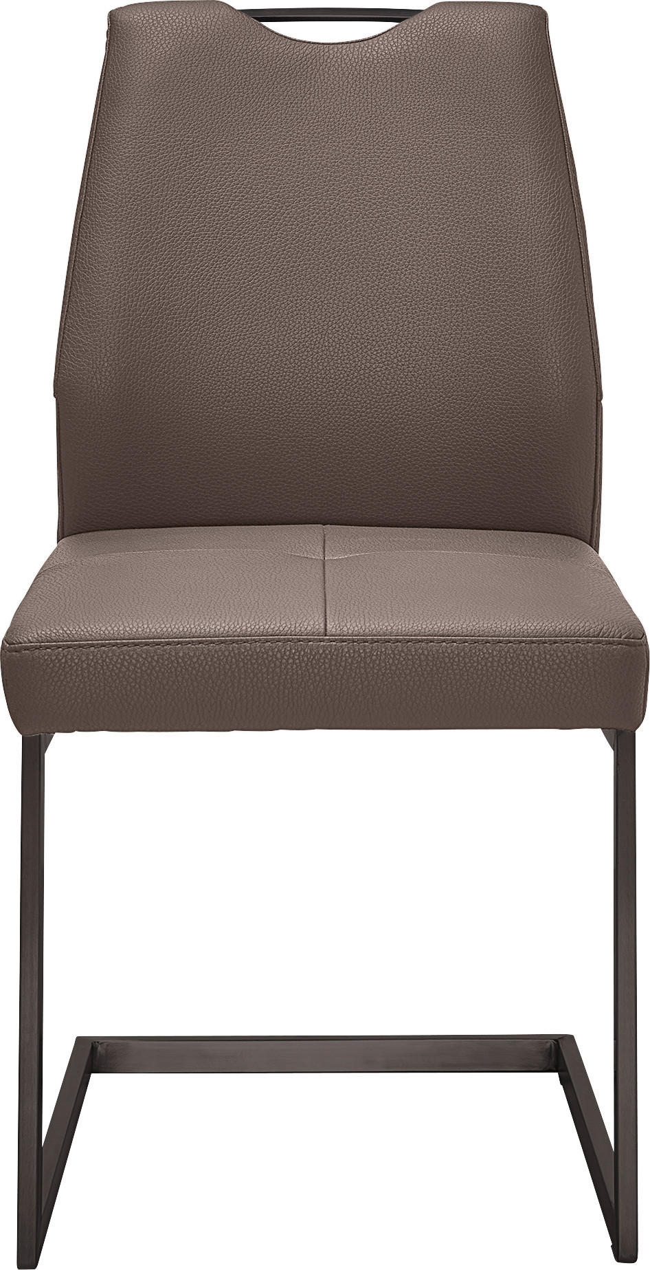 SCHWINGSTUHL in Stahl Mikrofaser - Schwarz/Braun, Design, Textil/Metall (47/58/99cm) - Dieter Knoll