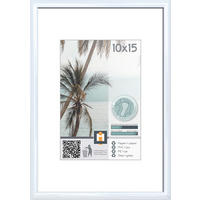 RÁM NA OBRAZY, 1 foto 10 cm x 15 cm - biela, Basics, plast/sklo (11.5/16.1cm)