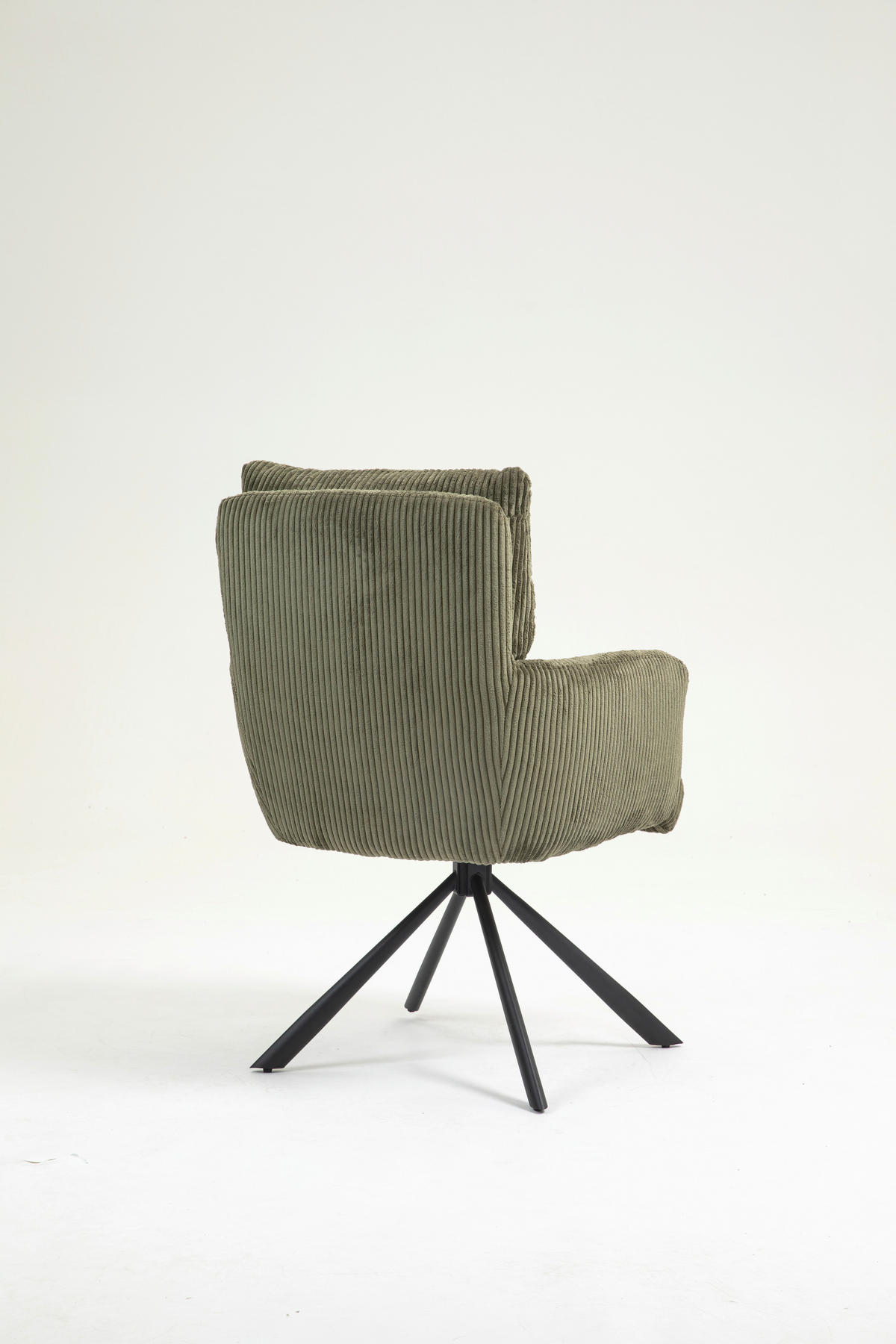 ARMLEHNSTUHL  in Eisen Cord  - Schwarz/Grün, KONVENTIONELL, Textil/Metall (60/95/67cm) - MID.YOU