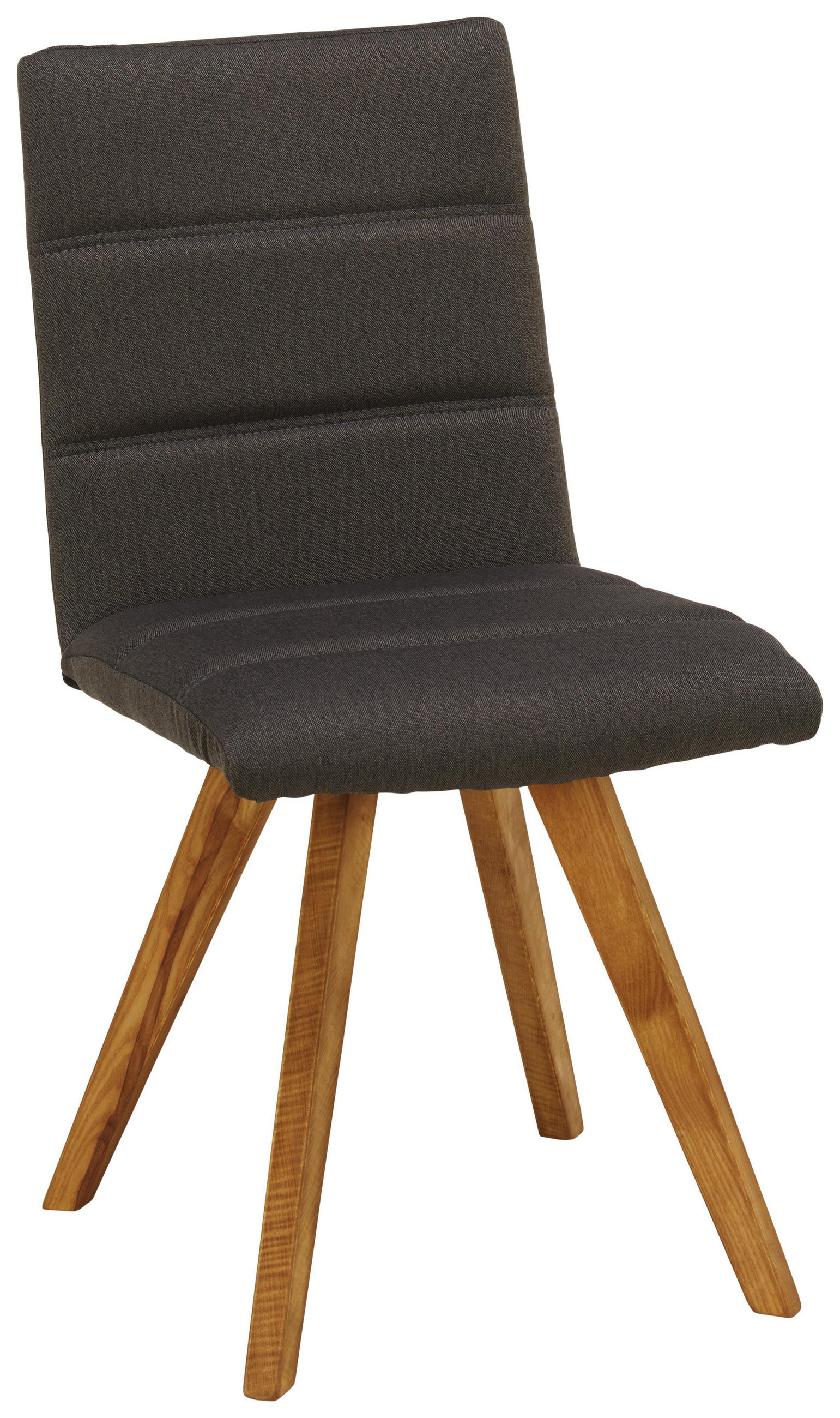 Stuhl in Holz, Textil Grau