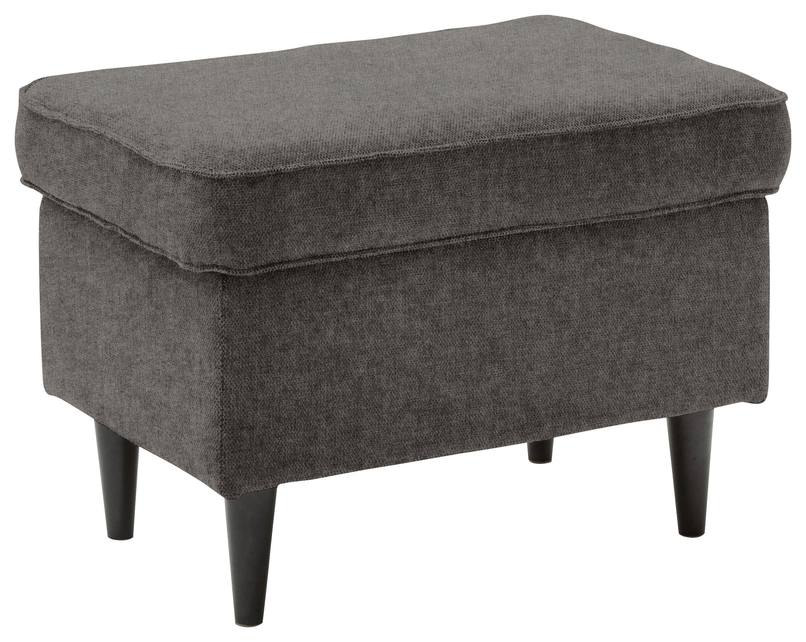HOCKER in Textil Dunkelbraun  - Dunkelbraun/Schwarz, Basics, Holz/Textil (63/43/42cm) - MID.YOU