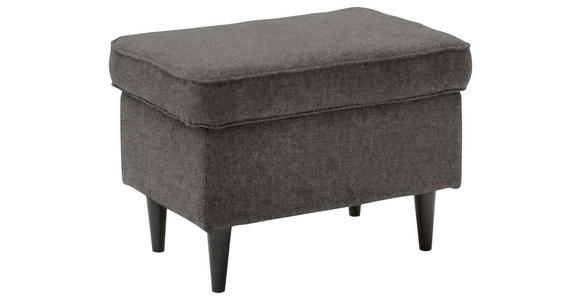 HOCKER Mikrovelours Dunkelbraun - Dunkelbraun/Schwarz, Basics, Holz/Textil (63/43/42cm) - Carryhome