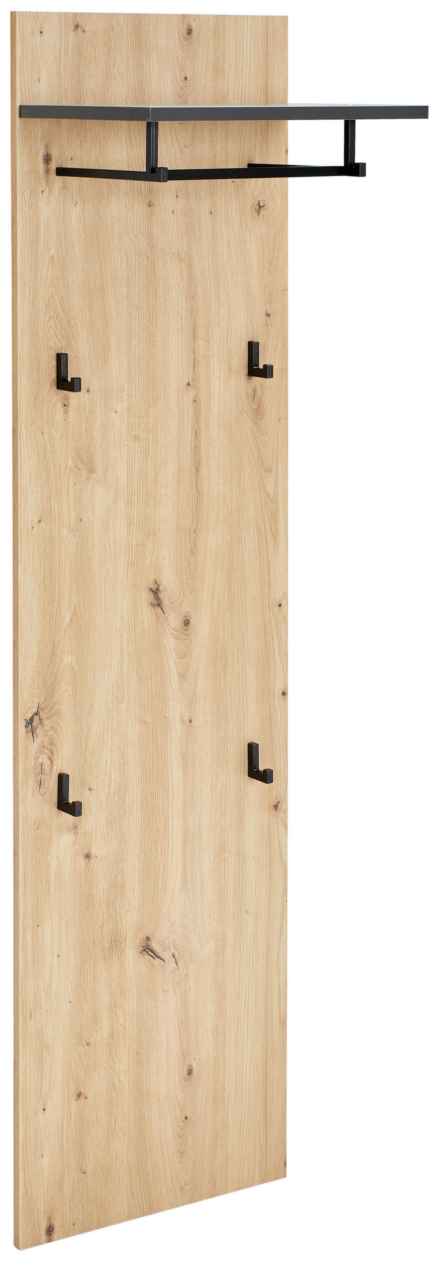 GARDEROBENPANEEL  in 40/150/30 cm  - Schwarz/Eiche Artisan, Design, Holzwerkstoff (40/150/30cm) - Hom`in