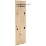 GARDEROBENPANEEL  in 40/150/30 cm  - Schwarz/Eiche Artisan, Design, Holzwerkstoff (40/150/30cm) - Hom`in