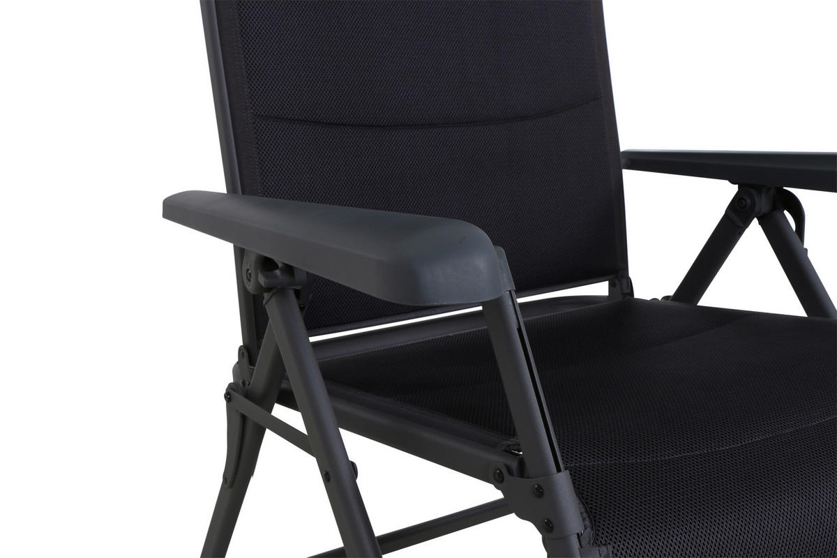 GARTEN-RELAXLIEGE 75/123/91 cm  - Anthrazit, KONVENTIONELL, Textil/Metall (75/123/91cm) - Siena Garden