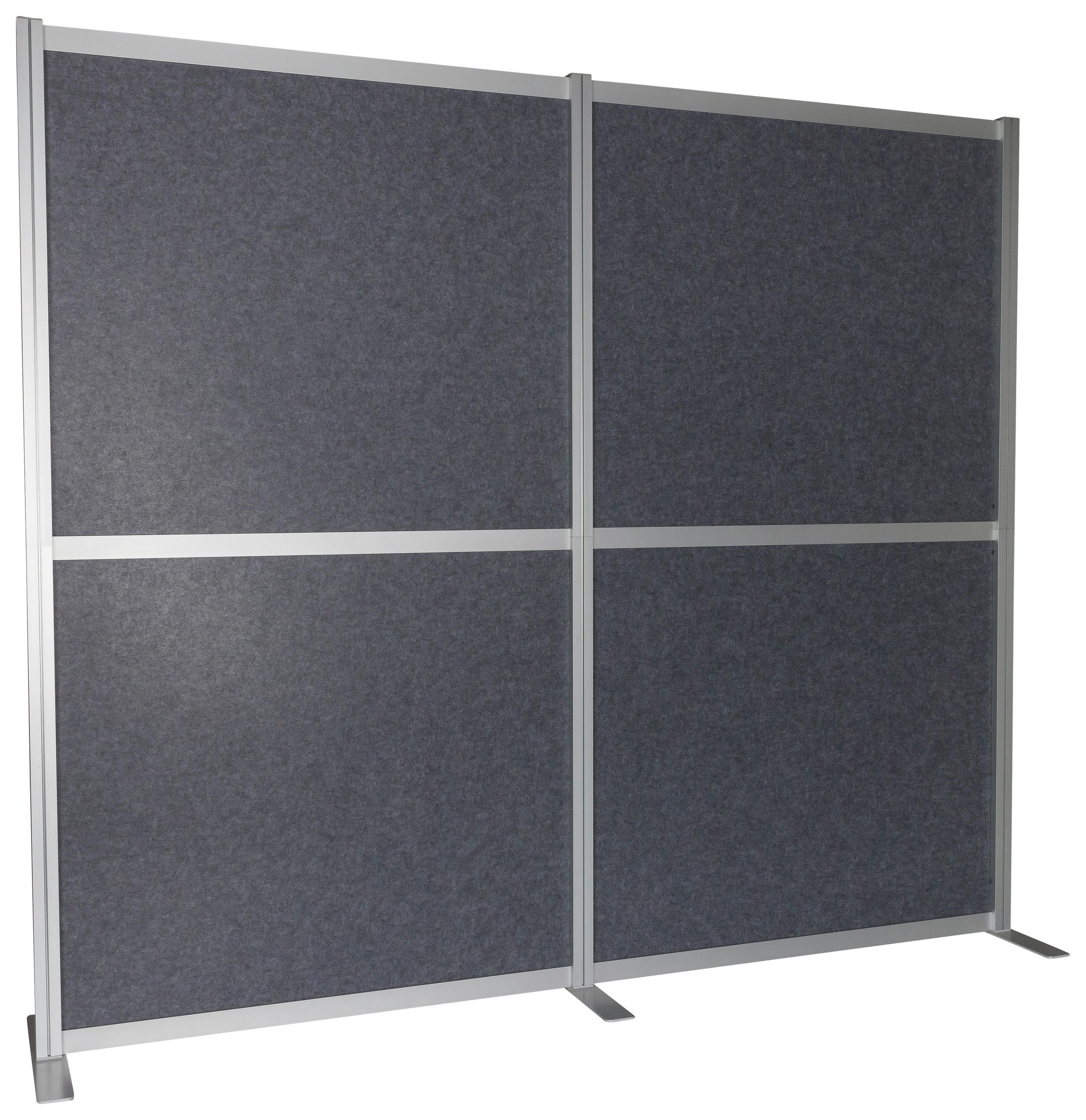 TRENNWAND Metall, Kunststoff, Textil Grau  - Grau, Basics, Kunststoff/Textil (193,5/167,3cm) - MID.YOU
