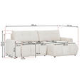 ECKSOFA in Flachgewebe Braun  - Schwarz/Braun, KONVENTIONELL, Kunststoff/Textil (256/157cm) - Carryhome