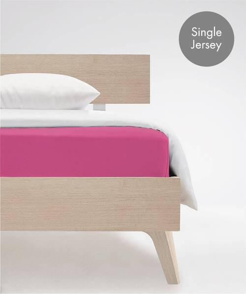 SPANNBETTTUCH Jenny C Single-Jersey - Magenta, Basics, Textil (100/200cm) - Fleuresse