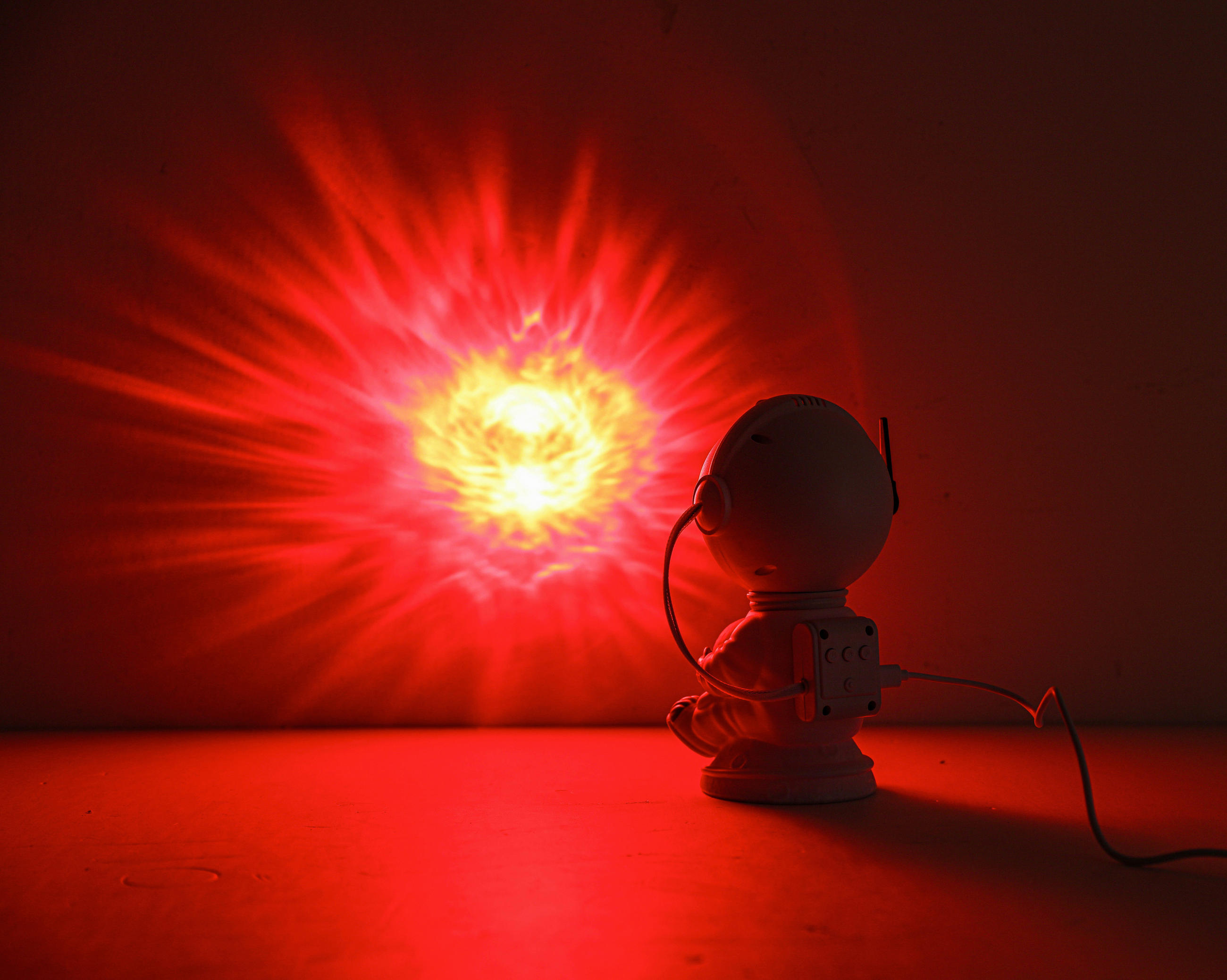 DEČJA STONA LAMPA - bela/srebrna, Trendi, plastika (12,5/20,5/11,5cm) - Novel