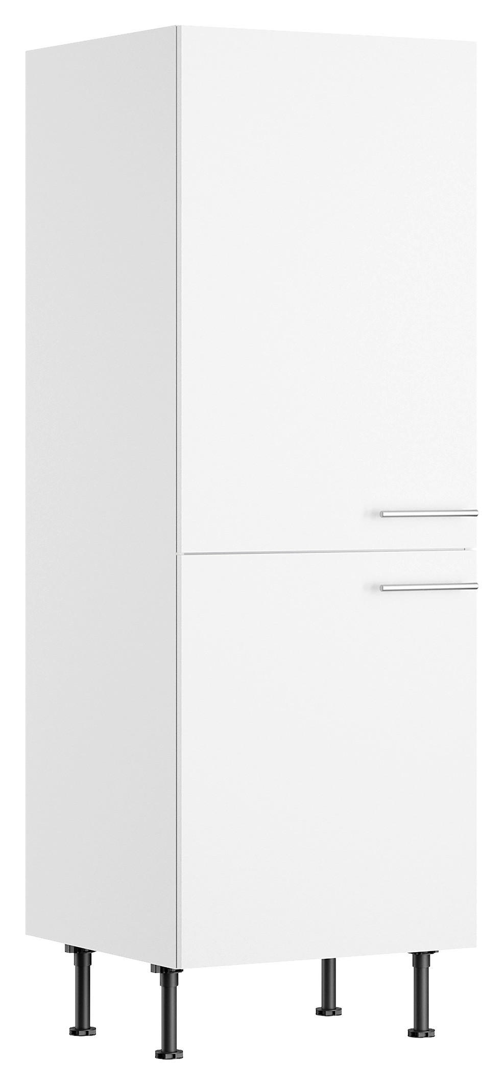 GERÄTEUMBAUSCHRANK 60/176,6/58,1 cm in Weiß - Edelstahlfarben/Weiß, Basics, Holzwerkstoff/Metall (60/176,6/58,1cm) - Optifit