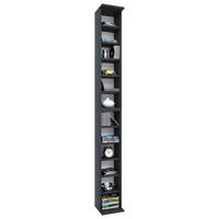 CD-REGAL Schwarz  - Schwarz, Basics, Holzwerkstoff (21/183/20cm) - MID.YOU