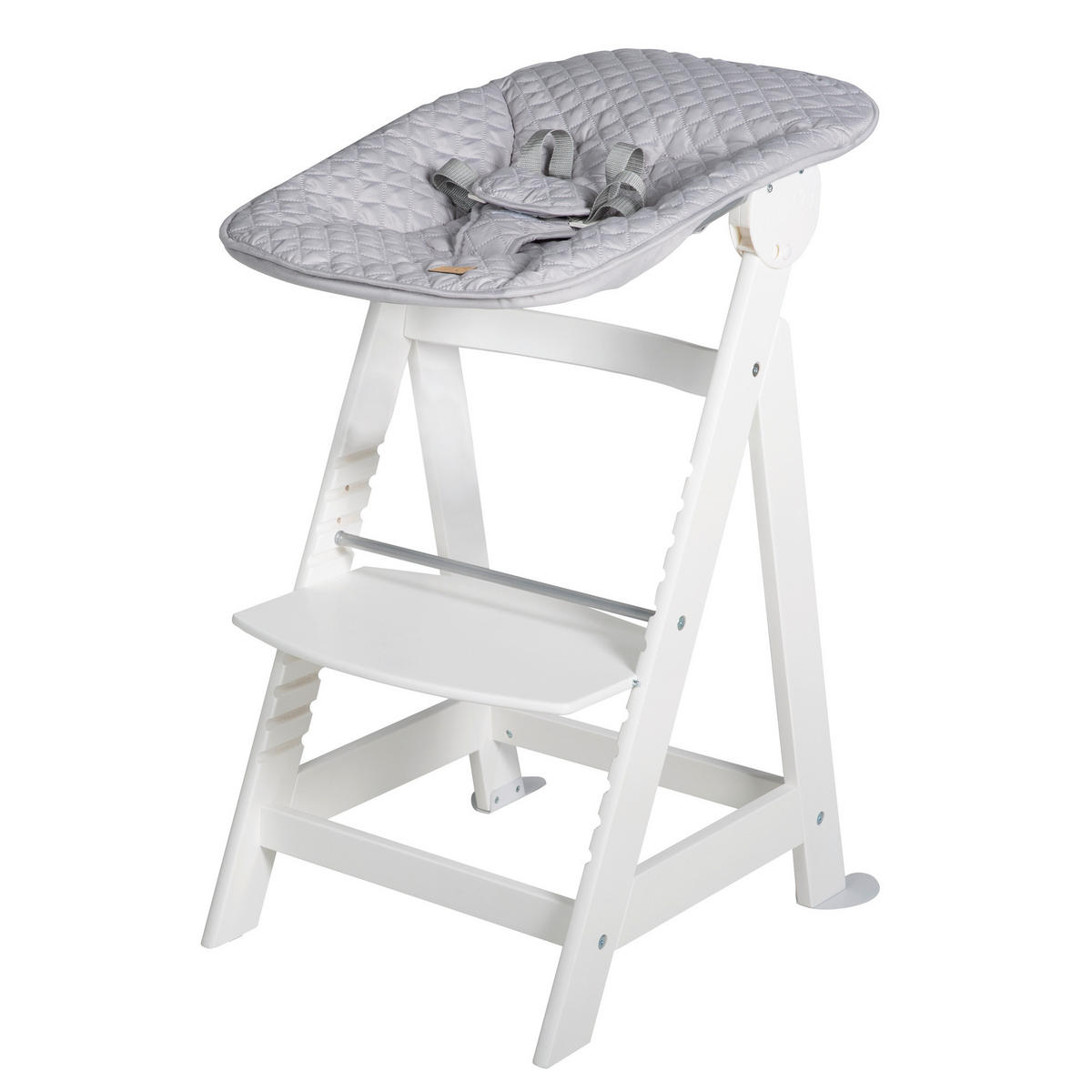 HOCHSTUHL roba Style BornUp Grau, Silberfarben, Weiß Grau/Weiß  - Silberfarben/Weiß, Basics, Holzwerkstoff/Textil (52/94/66,5cm) - Roba