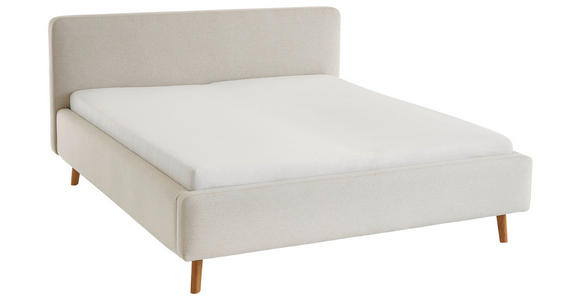 POLSTERBETT Beige 160/200 cm  - Eichefarben/Beige, Design, Holz/Textil (160/200cm) - Xora