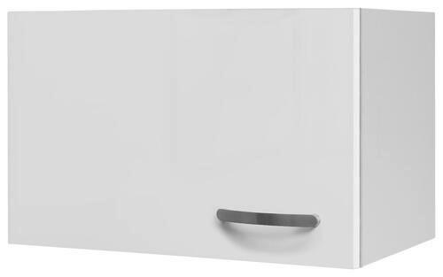 KÜCHENOBERSCHRANK 60/32/32 cm  in Weiß, Weiß Hochglanz  - Edelstahlfarben/Weiß Hochglanz, MODERN, Holzwerkstoff/Metall (60/32/32cm) - FlexWell