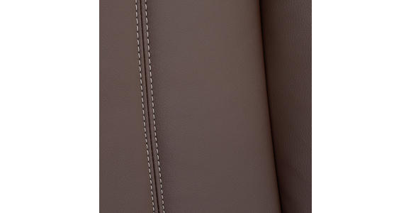 CHEFSESSEL Lederlook Braun  - Silberfarben/Schwarz, KONVENTIONELL, Kunststoff/Textil (64/113-121/74cm) - Hom`in