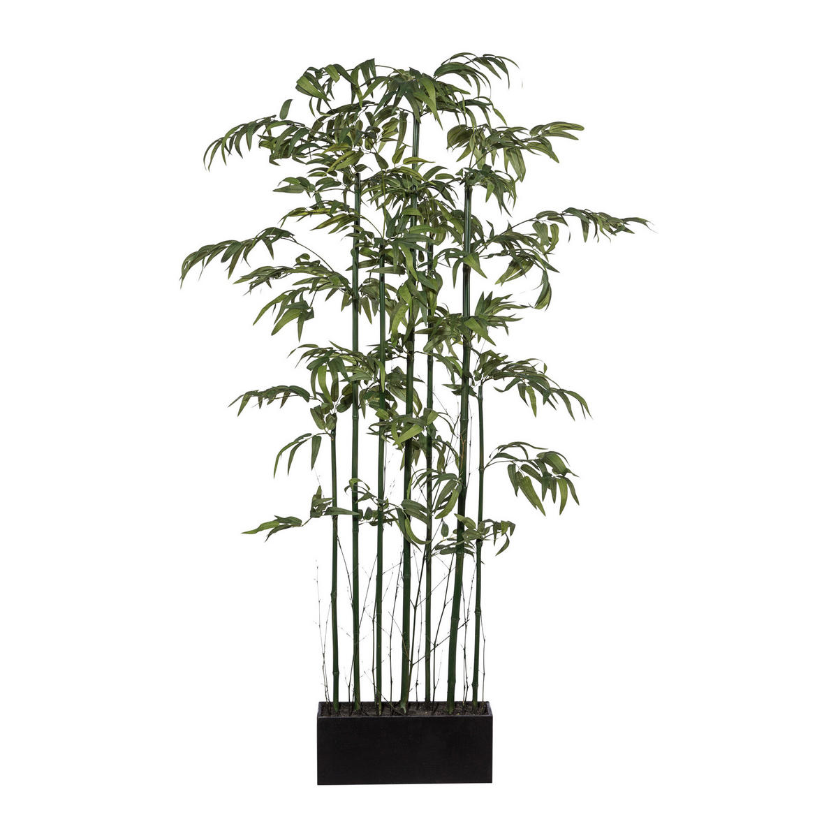 KUNSTPFLANZE Bambus 150 cm  - Schwarz/Grün, Basics, Holz/Kunststoff (150cm)