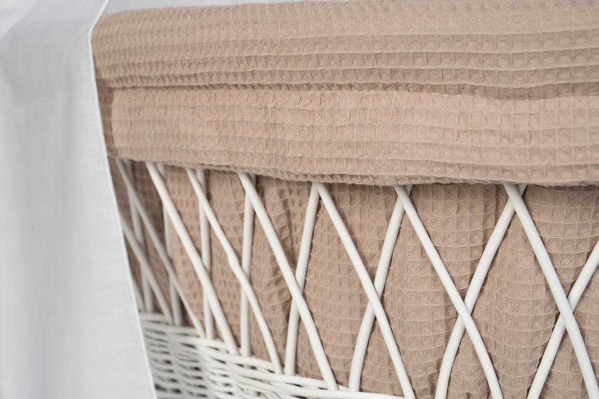 STUBENWAGEN-KOMPLETTSET Babybett Lounge Weiß   - Weiß/Cappuccino, Basics, Holz/Textil (60/167/100cm) - Mionido
