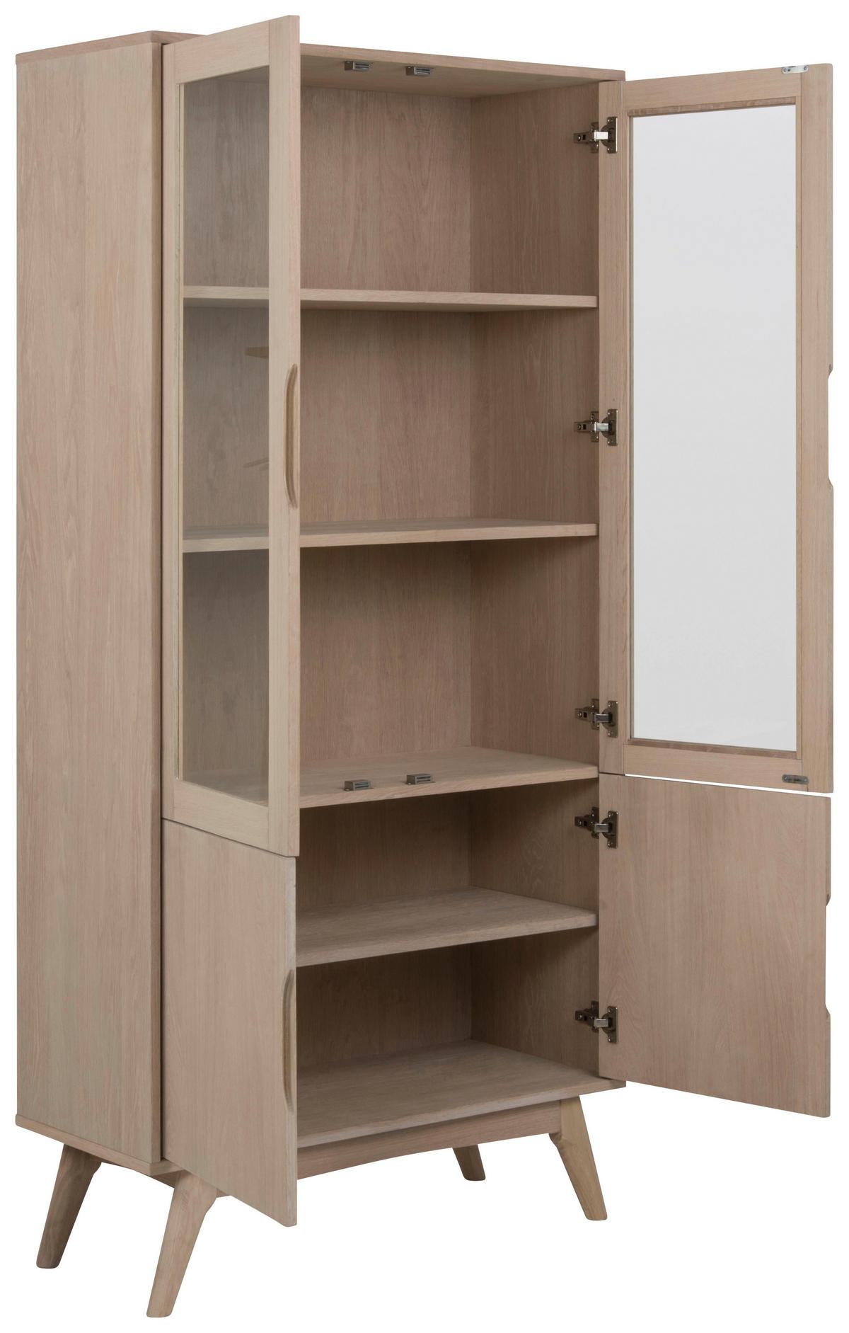 VITRINE in furniert Eiche Eichefarben  - Eichefarben, Modern, Glas/Holz (94/192/40cm) - MID.YOU