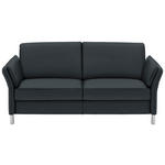 2,5-SITZER  in Echtleder Dunkelblau   - Alufarben/Dunkelblau, Design, Leder/Metall (164/82/99cm) - Dieter Knoll