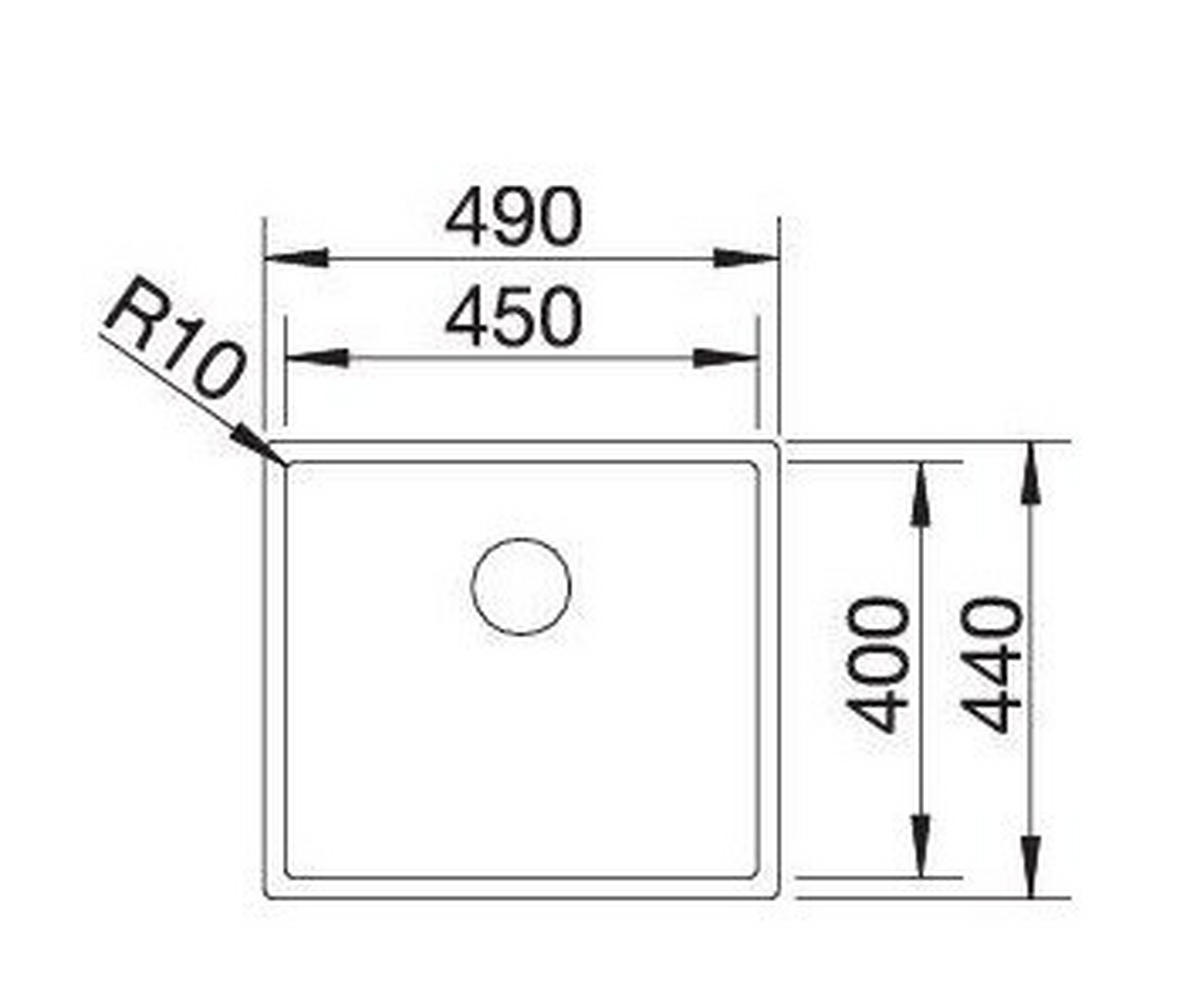 SPÜLE 521575  - Edelstahlfarben, Basics, Metall (49/13/44cm) - Blanco