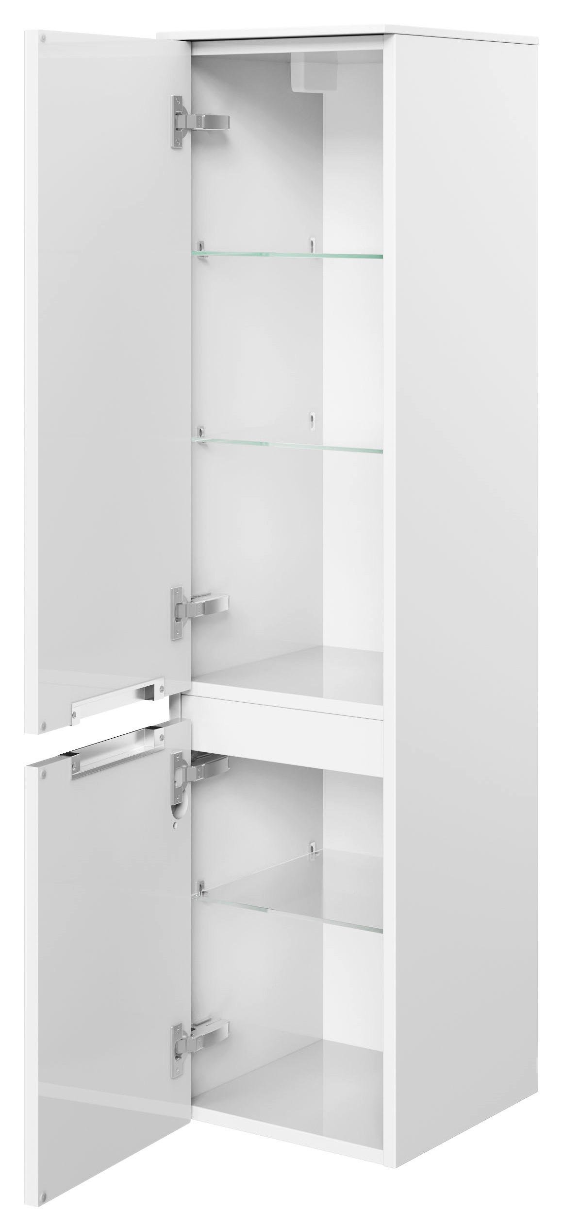 MIDISCHRANK 30/121/33 cm  - Weiß, KONVENTIONELL, Glas/Holzwerkstoff (30/121/33cm) - Pelipal