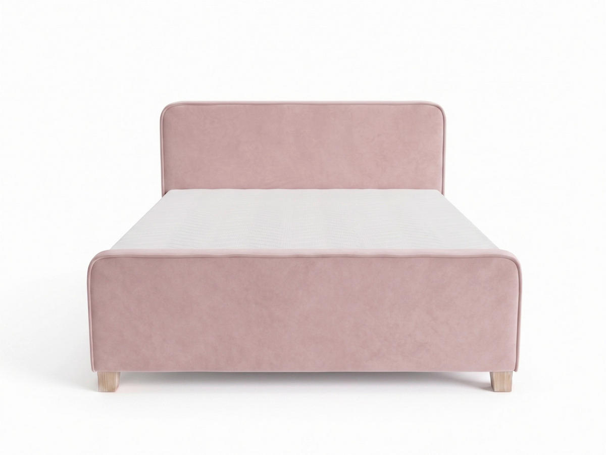 BOXBETT 160/200 cm  in Rosa  - Kernbuche/Rosa, MODERN, Holz/Textil (160/200cm) - MID.YOU