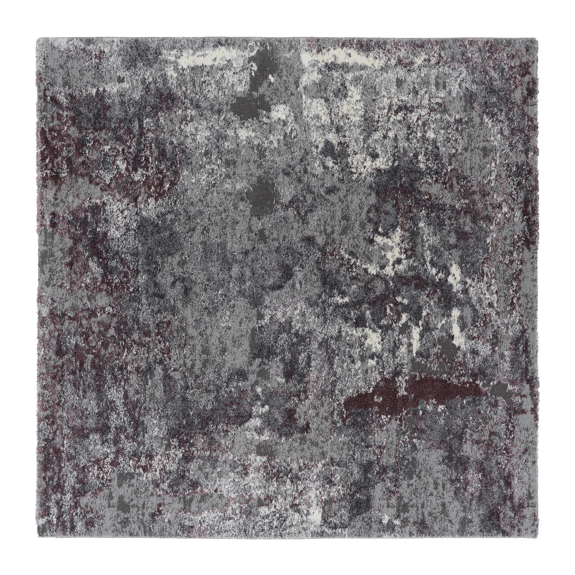 Novel Vintage-Teppich Timeline Quantum Aubergine, Beige 200x200 cm