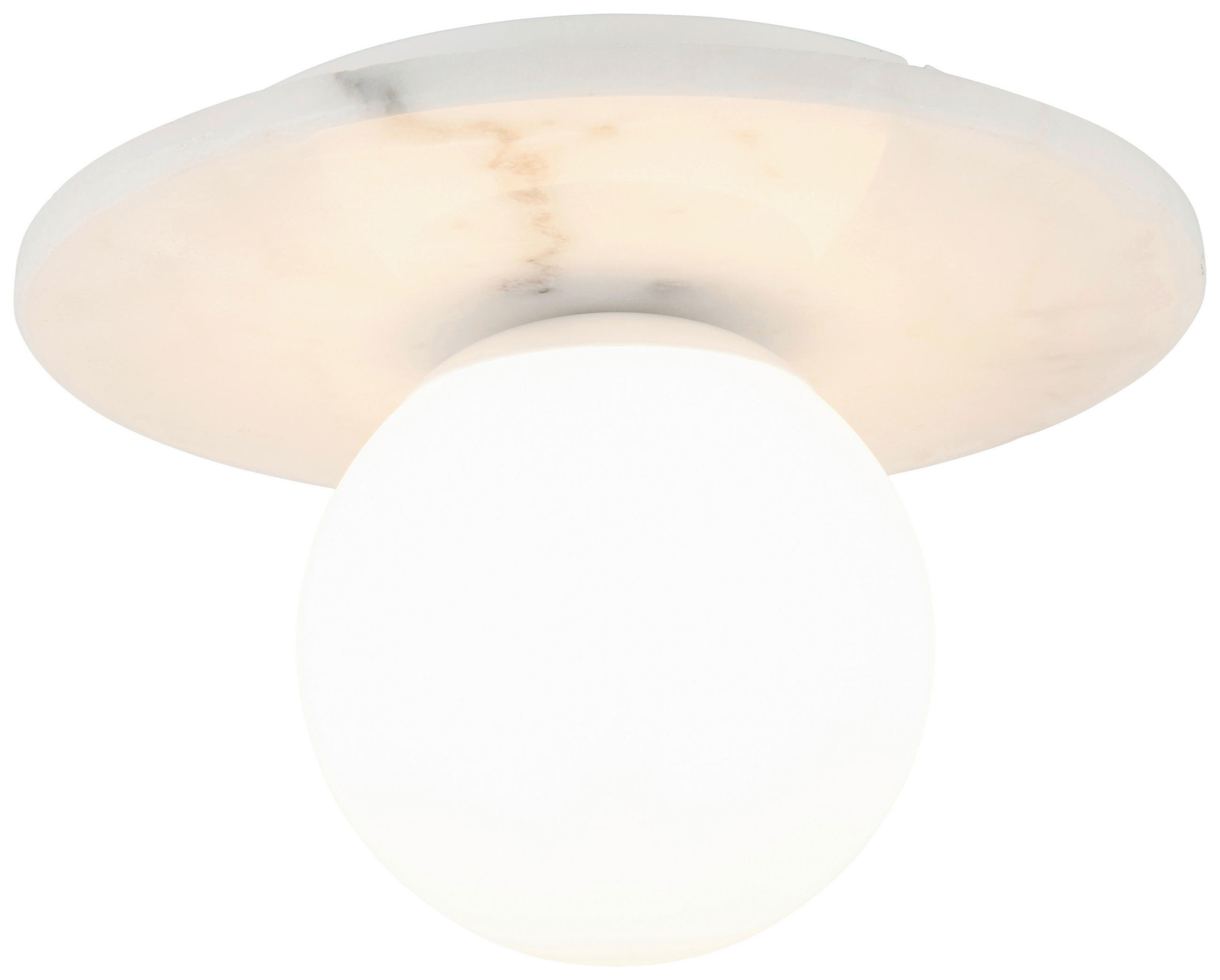 DECKENLEUCHTE 28/19 cm   - Weiß, Design, Glas/Stein (28/19cm) - Collet's Monde