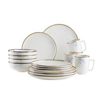 KOMBISERVICE 16-teilig  - Blau/Weiß, Basics, Keramik - Mäser