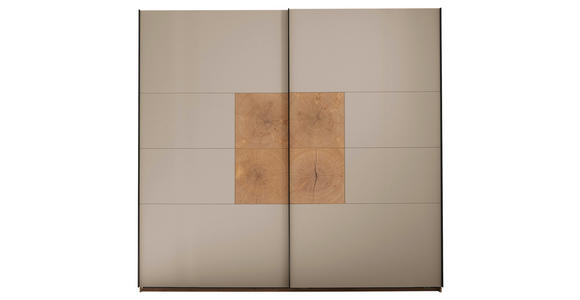 SCHWEBETÜRENSCHRANK  in Kaschmir, Eiche Artisan  - Kaschmir/Schwarz, KONVENTIONELL, Holzwerkstoff/Metall (240/225,5/63,7cm) - Xora