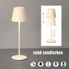 AKKU-TISCHLEUCHTE Viletto 11/28-36 cm  - Sandfarben/Limette, Design, Metall (11/28-36cm)