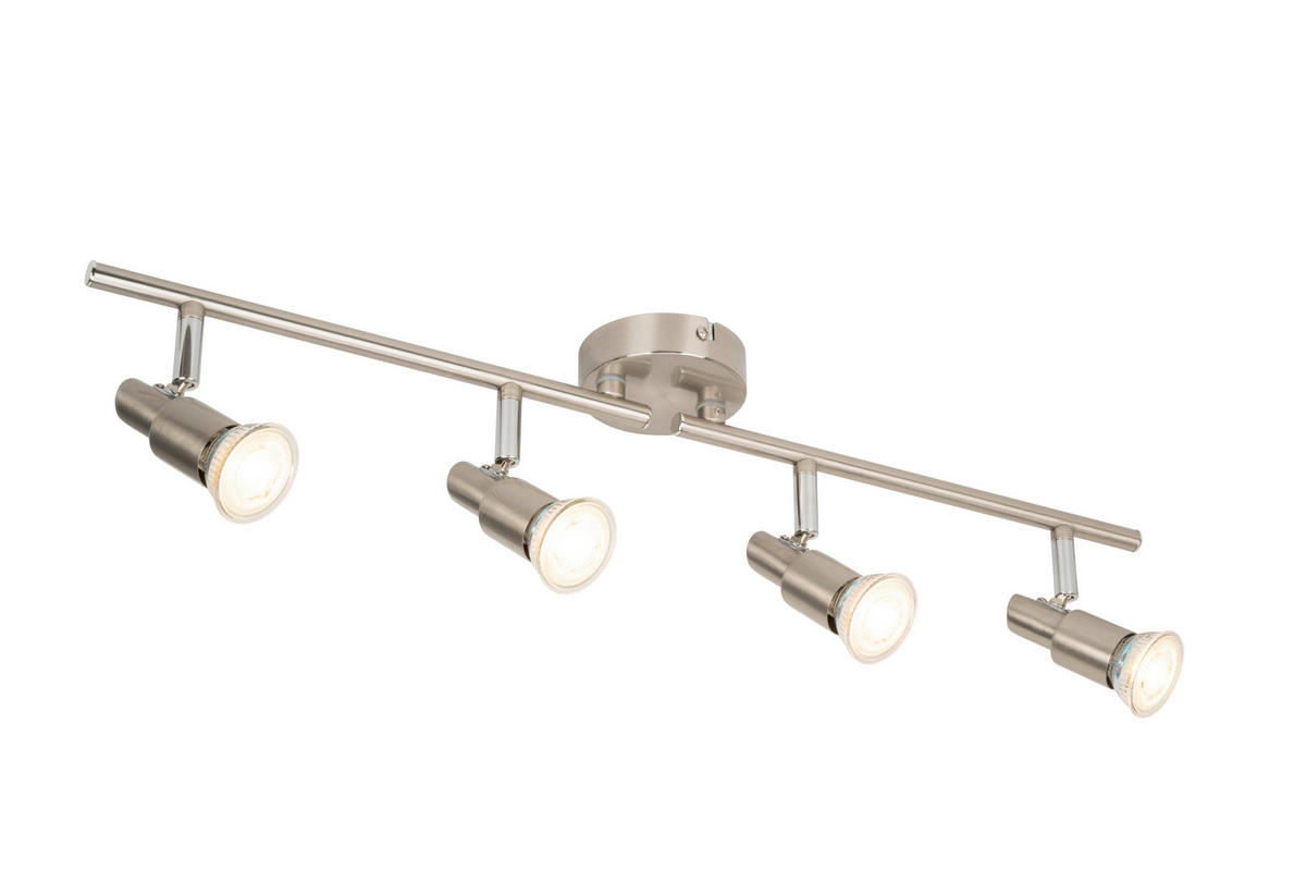 LED-STRAHLER Kevin 70,5/9/12,6 cm  - Nickelfarben, Basics, Metall (70,5/9/12,6cm) - Boxxx