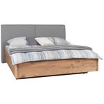 BETT 200/210 cm  in Grau, Eichefarben  - Eichefarben/Grau, KONVENTIONELL, Holz/Textil (200/210cm) - Valnatura