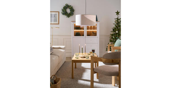 MEGASOFA  in Cord Creme  - Creme/Schwarz, MODERN, Kunststoff/Textil (278/93/112cm) - Carryhome