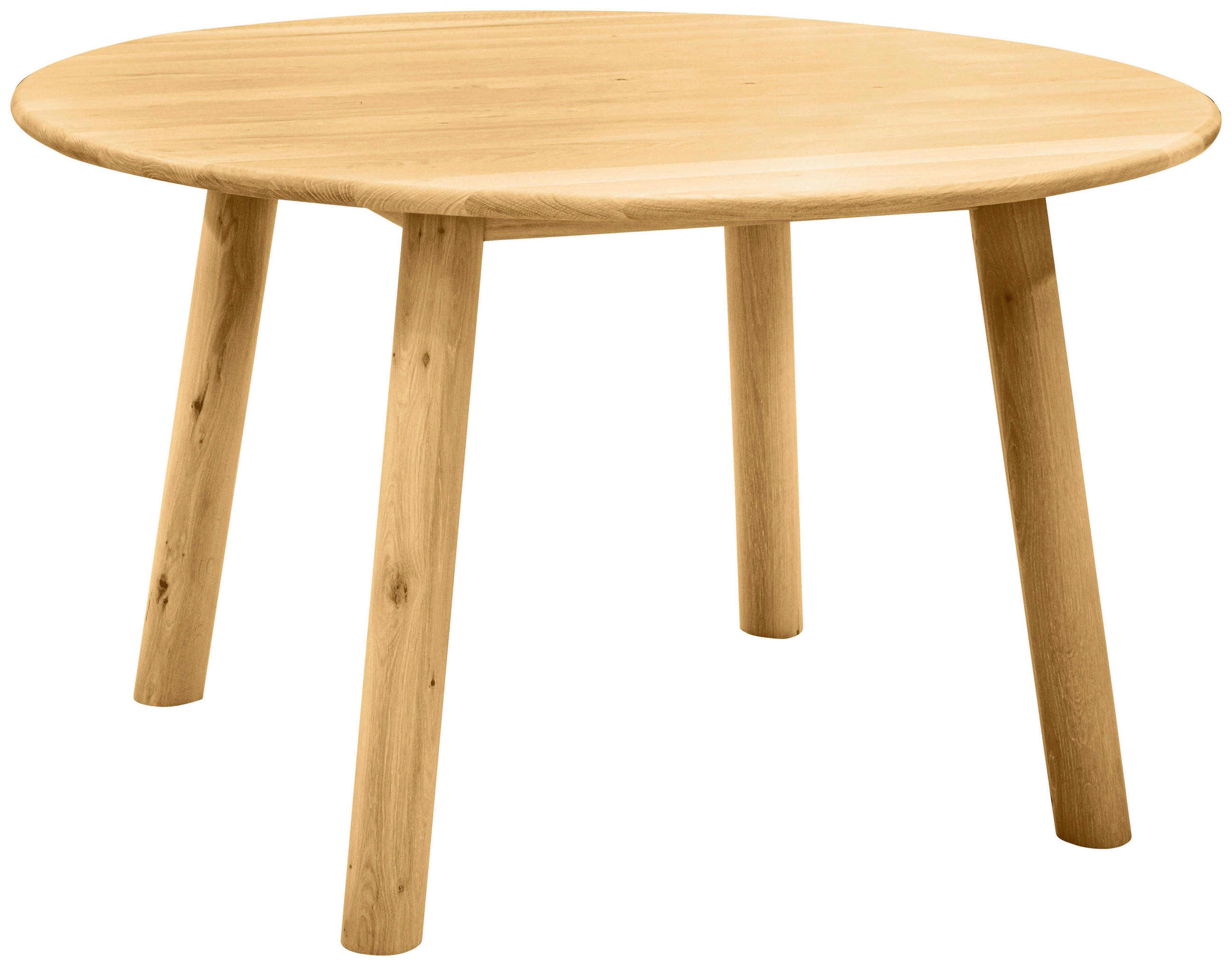 ESSTISCH 125/125/76 cm Echtholz  Holz rund Eichefarben  - Eichefarben, Design, Holz (125/125/76cm) - Niels Andersson