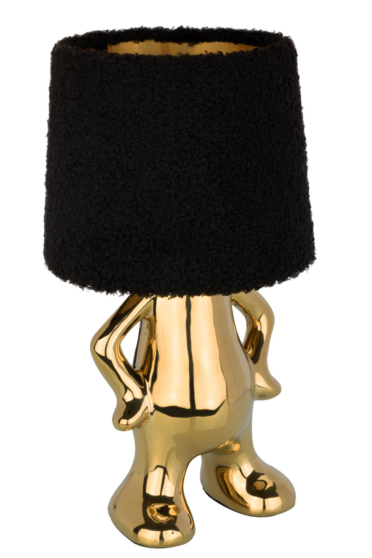 BORDSLAMPA 15/28 cm   - svart/guldfärgad, Design, textil/keramik (15/28cm) - Novel