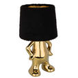 TISCHLEUCHTE 15/28 cm   - Goldfarben/Schwarz, Design, Keramik/Textil (15/28cm) - Novel