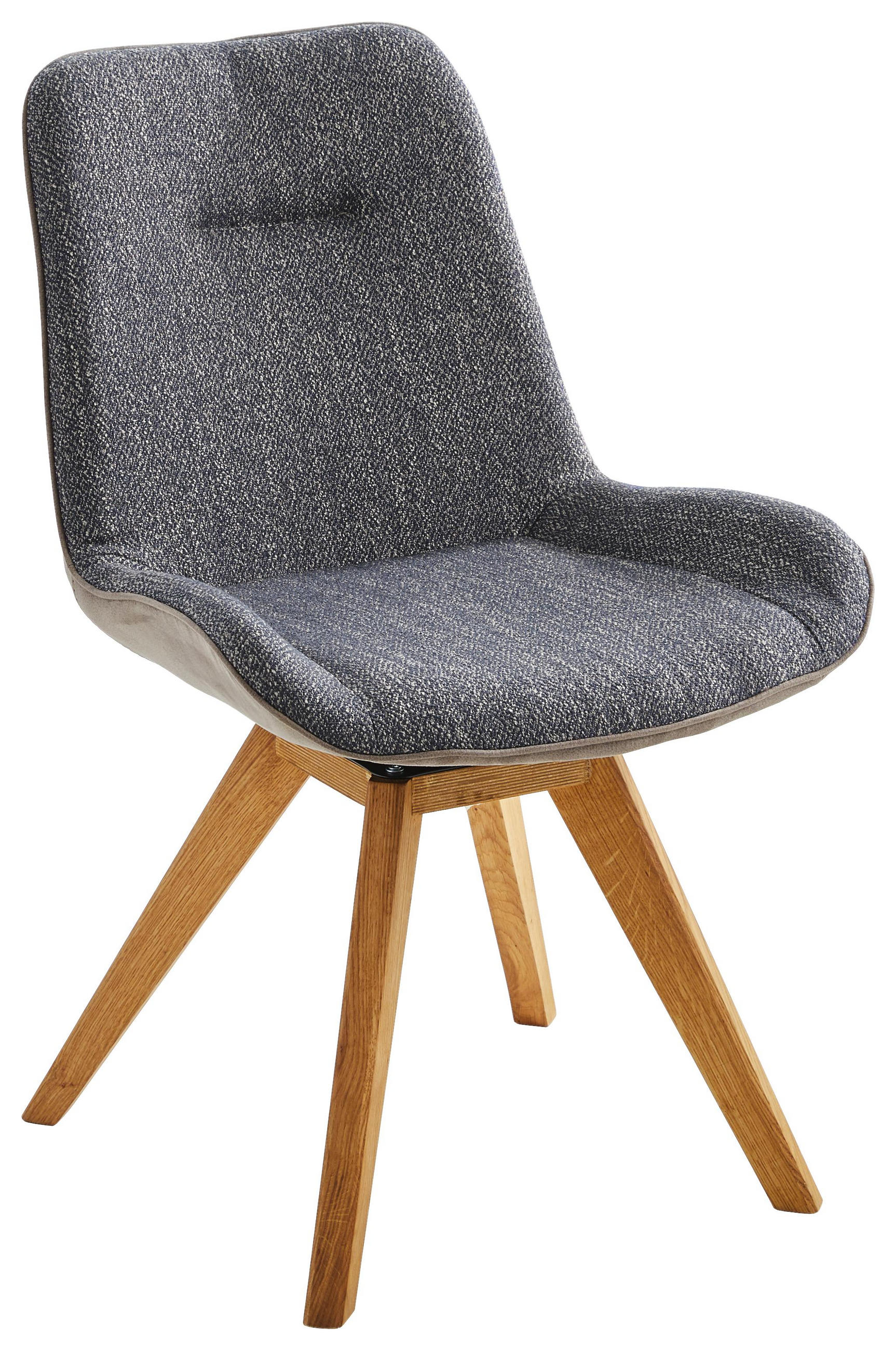 Stuhl in Holz, Textil Schwarz, Eichefarben, Cappuccino