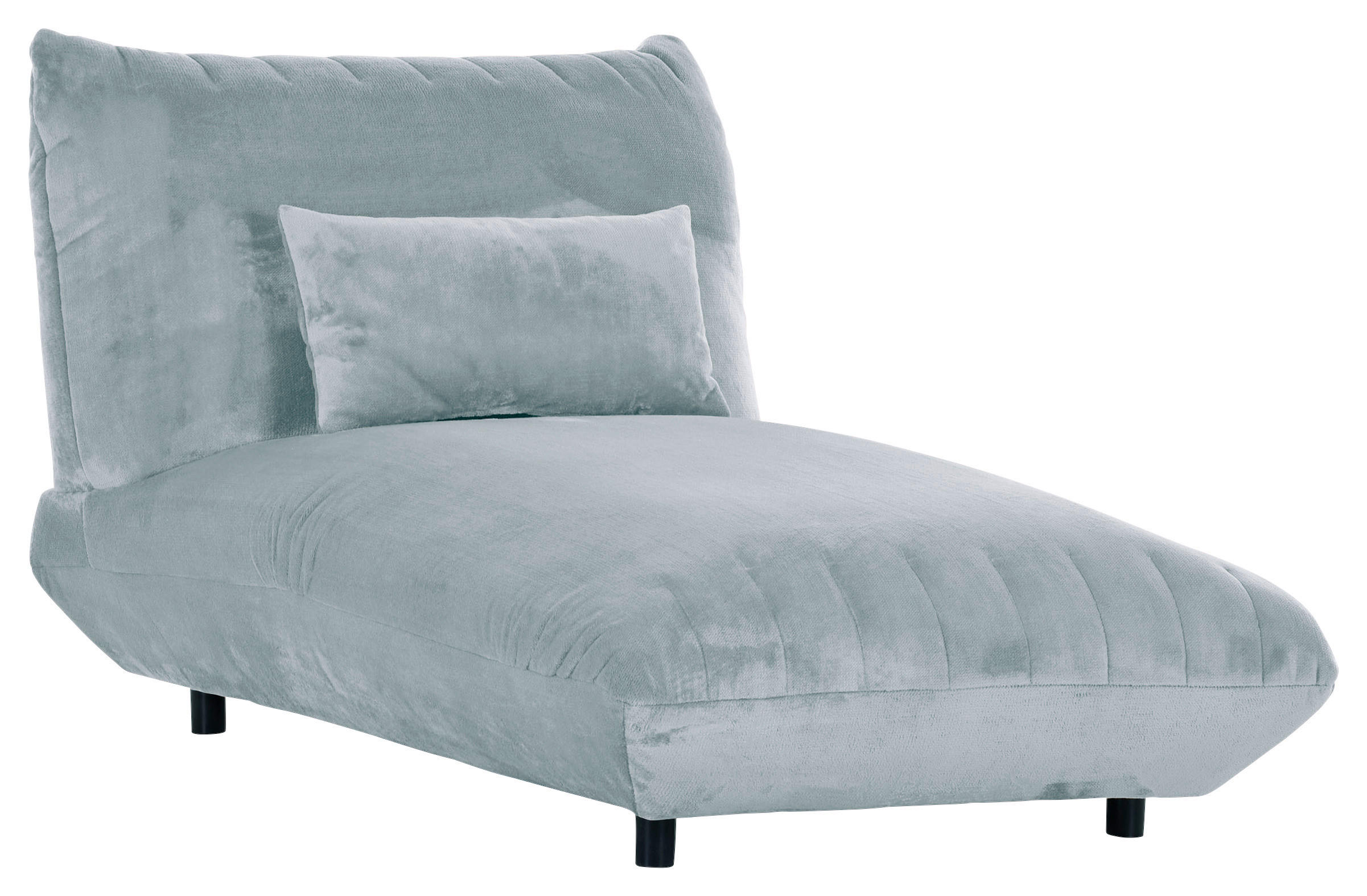 LIGGFÅTÖLJ i plysch mintgrön - mintgrön/svart, Klassisk, textil/plast (100/86/166cm) - MID.YOU